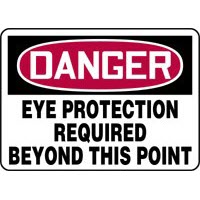 PPE Signs Danger Eye Protection Required Beyond This Point Signs Accuform MPPE008VP Safety Signs