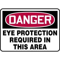 PPE Signs Danger Eye Protection Required In This Area Signs Accuform MPPE010VP Safety Signs