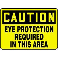 PPE Signs Caution Eye Protection Required In This Area Signs Accuform MPPE626VP Safety Signs