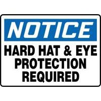 PPE Signs Notice Hard Hat & Eye Protection Required Signs Accuform MPPE833VP Safety Signs