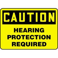 PPE Signs Caution Hearing Protection Required Signs Accuform MPPA630VP Safety Signs