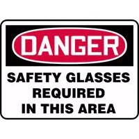 PPE Signs Danger Safety Glasses Required In This Area Signs Accuform MPPA002VP Safety Signs