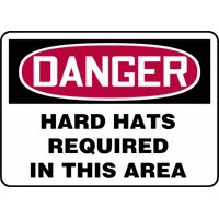 PPE Signs Danger Hard Hats Required In This Area Signs Accuform MPPA029VP Safety Signs
