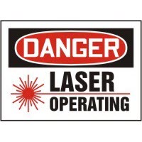 Laser Signs Danger Laser Operating Signs Accuform MRAD022VP Safety Signs