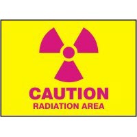 Radiation Signs Caution Radiation Area Signs Accuform MRAD500VP Safety Signs