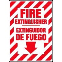 Bilingual Signs Fire Extinguisher Signs - Extinguidor De Fuego Accuform SBMFXG932VP Safety Signs