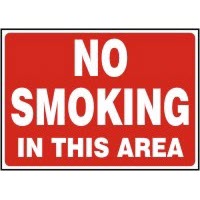 No Smoking Signs No Smoking in this Area Signs Accuform MSMG502VP Safety Signs