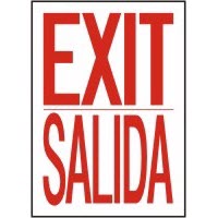 Bilingual Signs Exit Signs - Salida Accuform SBMEXT906VP Safety Signs