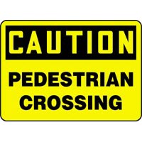 Traffic Signs Caution Pedestrian Crossing Signs Accuform MVHR687VP Safety Signs