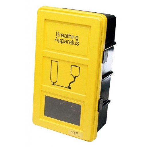 ALLEGRO 4100 Yellow Wall-Mount SCBA Deluxe Respirator (PPE) Storage Case