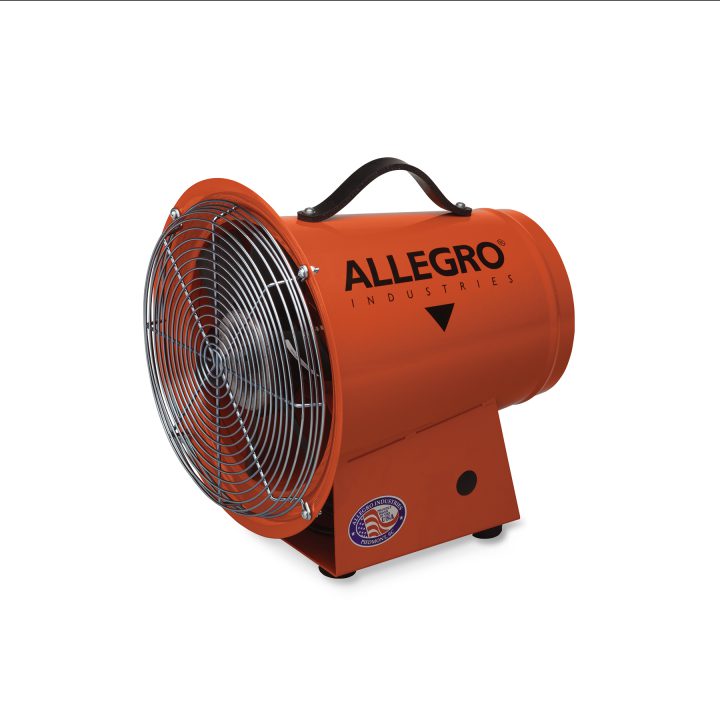 Allegro Industries 9513 8" AC 1/3 Horse Power Axial Blower with Carry Handle and Rubber Feet