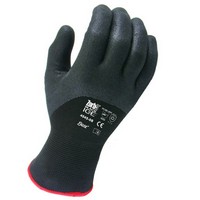 SHOWA Best Glove 4545-08 SHOWA Best Glove Size 8 Black Zorb-IT BLACK-ICE 15 Gauge Nylon Knit Coated Work Glove With 3/4 Nitrile