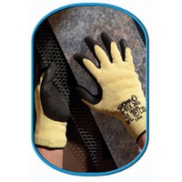 SHOWA Best Glove S-TEX303L-09 SHOWA Best Glove Size 9 Yellow And Black SHOWA S-TEX 303 Kevlar Steel Cut Resistant Coated Work Gl
