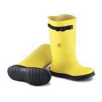 Bata Shoe 88050-10 Onguard Industries Size 10 Slicker Yellow 17\" Flex-O-Thane And PVC Overboots With Self-Cleaning Cleated Outso