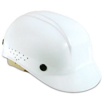 NORTH BC86-01 White HDPE 4-Point Pinlock Suspension Deluxe Bump Cap