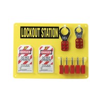 Brady USA 51181 Brady Yellow Acrylic 5 Lock Lockout Center (Includes 5 Safety Locks, 2 Hasps And 12 Lockout Tags)