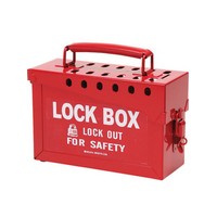 Brady USA 65699 Brady Red 6" X 9" X 3 1/2" Heavy Duty Steel Portable Lock Box