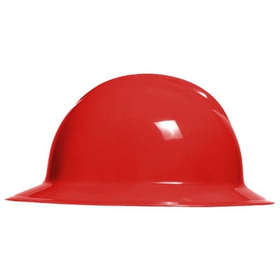 Bullard C33RDR Classic Series Red HDPE Flex-Gear 6-Point Ratcheting Suspension Full Brim Hardhat