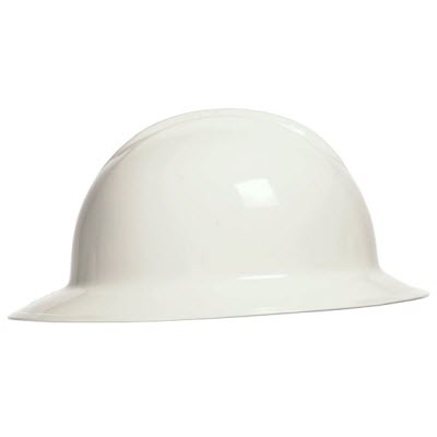 Bullard C33WHR Classic Series White HDPE Flex-Gear 6-Pont Ratcheting Suspension Full Brim Hardhat