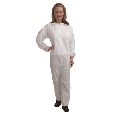 Cordova COHB35 35 Gram Medium-Weight Hooded Disposable Coveralls with Boots: Case of 25
