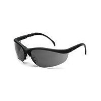 Crews Safety Products KD112 Crews Klondike Safety Glasses With Black Frame And Gray Polycarbonate Duramass Anti-Scratch Lens