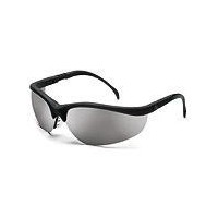 Crews Safety Products KD117 Crews Klondike Safety Glasses With Black Frame And Silver Polycarbonate Duramass Anti-Scratch Mirror