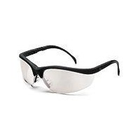Crews Safety Products KD119 Crews Klondike Safety Glasses With Black Frame And Clear Polycarbonate Duramass Anti-Scratch Indoor/