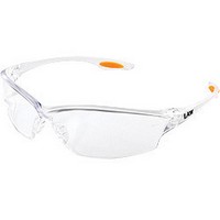 Crews Safety Products LW210AF Crews Law 2 Safety Glasses With Clear Frame, Clear Polycarbonate Duramass Scratch-Resistant Anti-F