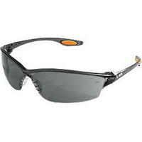 Crews Safety Products LW212 Crews Law 2 Safety Glasses With Smoke Frame, Gray Polycarbonate Duramass Scratch-Resistant Lens, TPR