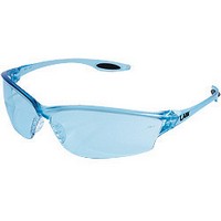 Crews Safety Products LW213 Crews Law 2 Safety Glasses With Light Blue Frame, Light Blue Polycarbonate Duramass Scratch-Resistan