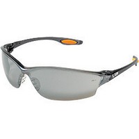 Crews Safety Products LW217 Crews Law 2 Safety Glasses With Smoke Frame, Silver Mirror Polycarbonate Duramass Scratch-Resistant
