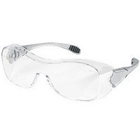 Crews Safety Products OG110AF Crews Law Over The Glasses (OTG) Dielectric Safety Glasses With Gray Frame, Clear Polycarbonate Du