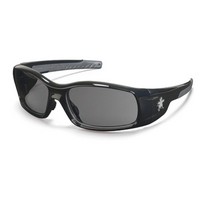 Crews Safety Products SR112 Crews Swagger Safety Glasses With Polished Black Polycarbonate Frame And Gray Polycarbonate Duramass