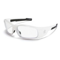Crews Safety Products SR120 Crews Swagger Safety Glasses With Polished White Polycarbonate Frame And Clear Polycarbonate Duramas