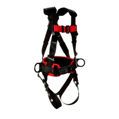 420 Pound Capacity Pass Thru Legs with 3 D-Rings Medium/Large Red/Black Capital Safety 3M Protecta PRO 1191381 Fall Protection Full Body Welders Harness
