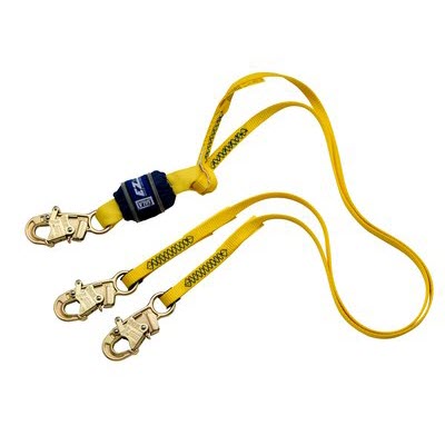 DBI SALA 1246022 6\' EZ-Stop Twin Leg 100% Tie-Off Shock Absorbing Lanyard with Self Locking Snap Hooks