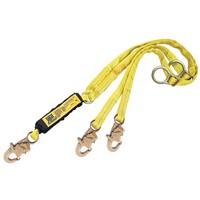 DBI SALA 1246070 6\' EZ Stop II Twin Leg Tie-Back Shock Absorbing Lanyard with Self Locking Snap Hooks