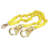 DBI/SALA 124409 DBI/SALA 6' ShockWave2 100% Tie-Off Shock Absorbing Lanyard Self Locking Snap Hooks At Center And Aluminum Hooks