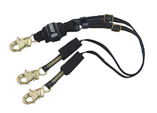 DBI/SALA 1246320 DBI/SALA 6' Force2 Adjustable 100% Tie-Off Shock Absorbing Lanyard: Snap Hooks