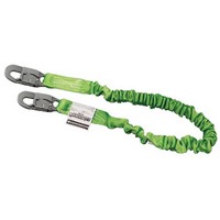 Honeywell 216M-Z7/6FTGN Miller 6\' Green Single Leg Z7 Manyard II Shock Absorbing Lanyard With Locking Snap Hooks, Warning Flag