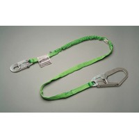 Honeywell 219TWRS-Z7/6FTGN Miller 6\' Green Single Leg Manyard HP Shock-Absorbing Stretchable Web Lanyard With Locking Snap Hook