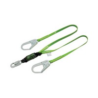Honeywell 8798PCR-6FTGN Miller 6\' Green Two Leg Vinyl-Coated Lanyard With SofStop Shock Absorber With 3 Locking Rebar Hooks