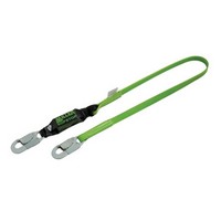 Honeywell 913PC-6FTGN Miller 6\' Green Single Leg Vinyl-Coated Lanyard With SoftStop Shock Absorber With 2 Locking Snap Hooks