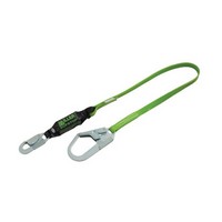 Honeywell 922PCR-6FTGN Miller 6\' Green Single Leg Vinyl-Coated Lanyard With SoftStop Shock Absorber With Locking Snap Hook