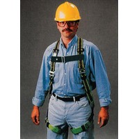 Honeywell E850-4/UGN Miller Lime Green DuraFlex Stretchable Harness With Tongue Buckle Leg Straps