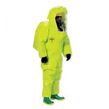 Dupont Personal Protection TK555TLYXL00 DuPont X-Large High-Visibility Lime Yellow Tychem TK Encapsulated Level A Chemical Prote