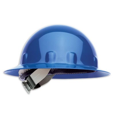 FIBRE-METAL E1RW71A000 SuperEight Blue HDPE 8-Point Ratcheting Suspension Full Brim Hardhat