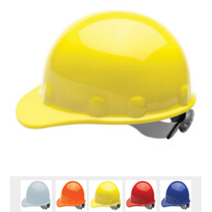 FIBRE-METAL E2RW02A000 SuperEight Yellow HDPE 8-Point Ratcheting Suspension Cap Style Hardhat