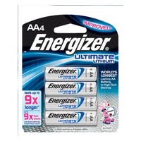 Energizer L91BP-4 Energizer Ultimate AA Lithium Batteries (4 Per Card)