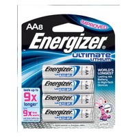 Energizer L91BP-8 Energizer Ultimate AA Lithium Batteries (8 Per Card)